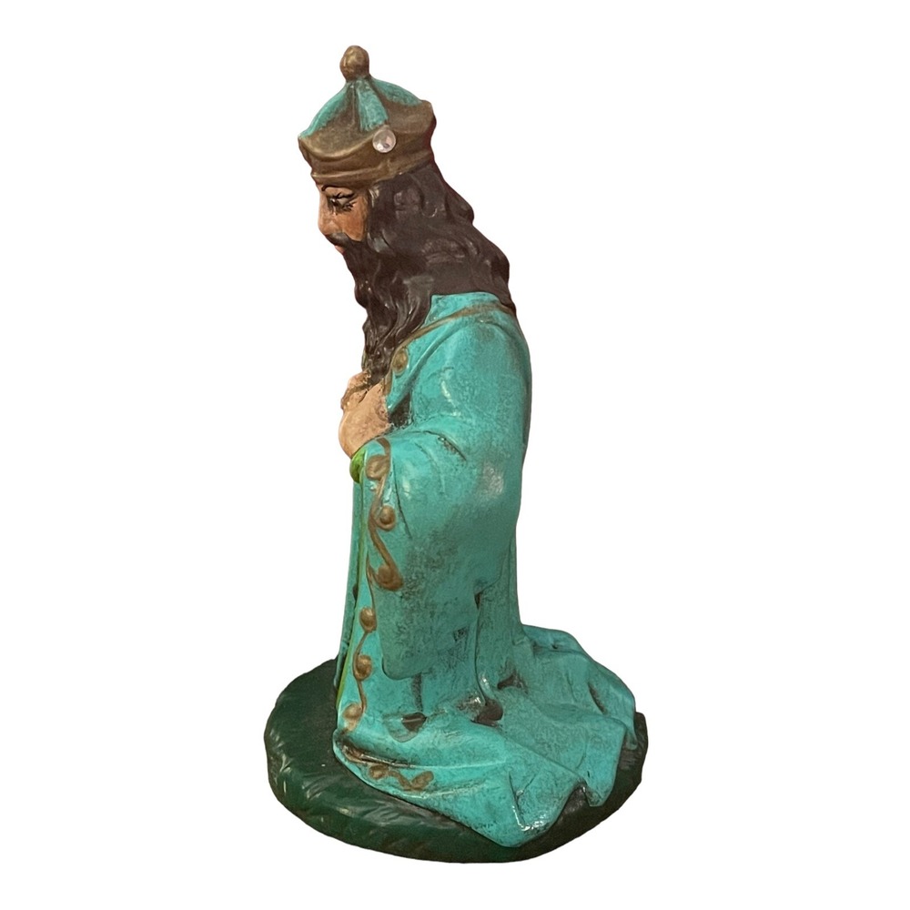 Holland Mold Nativity figure Kneeling WISE MAN Jeweled Hobbyist Replacement VTG - Picture 3 of 12